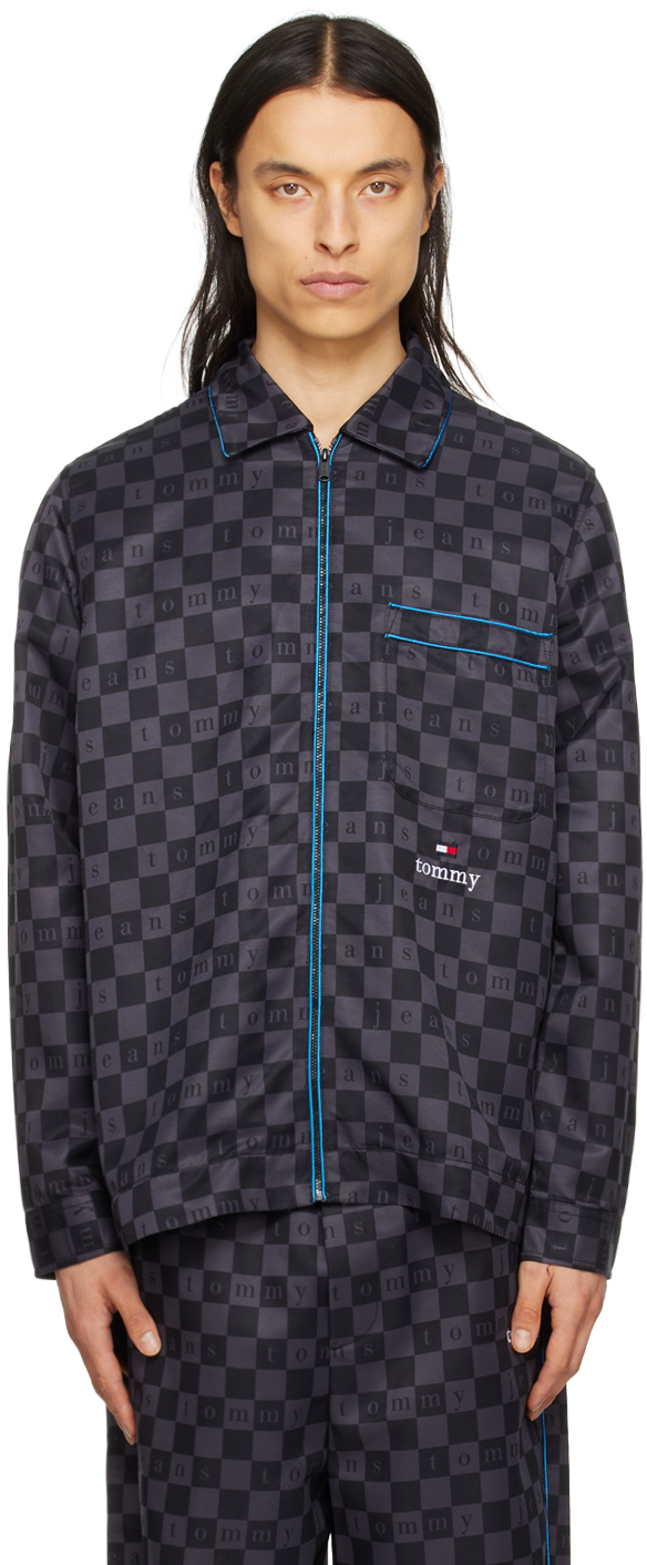 Black & Gray Checkerboard Shirt