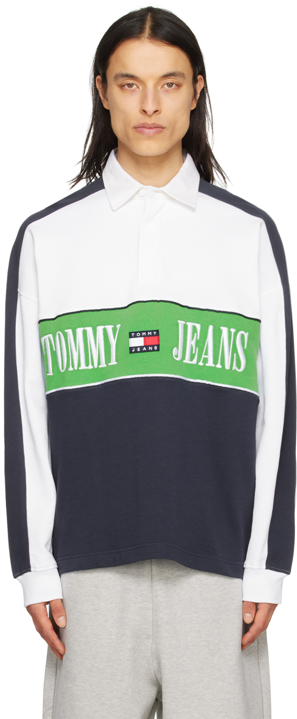 In Sleeve Navy Polo ModeSens Twilight Multicolor | Tommy Long Jeans Retro