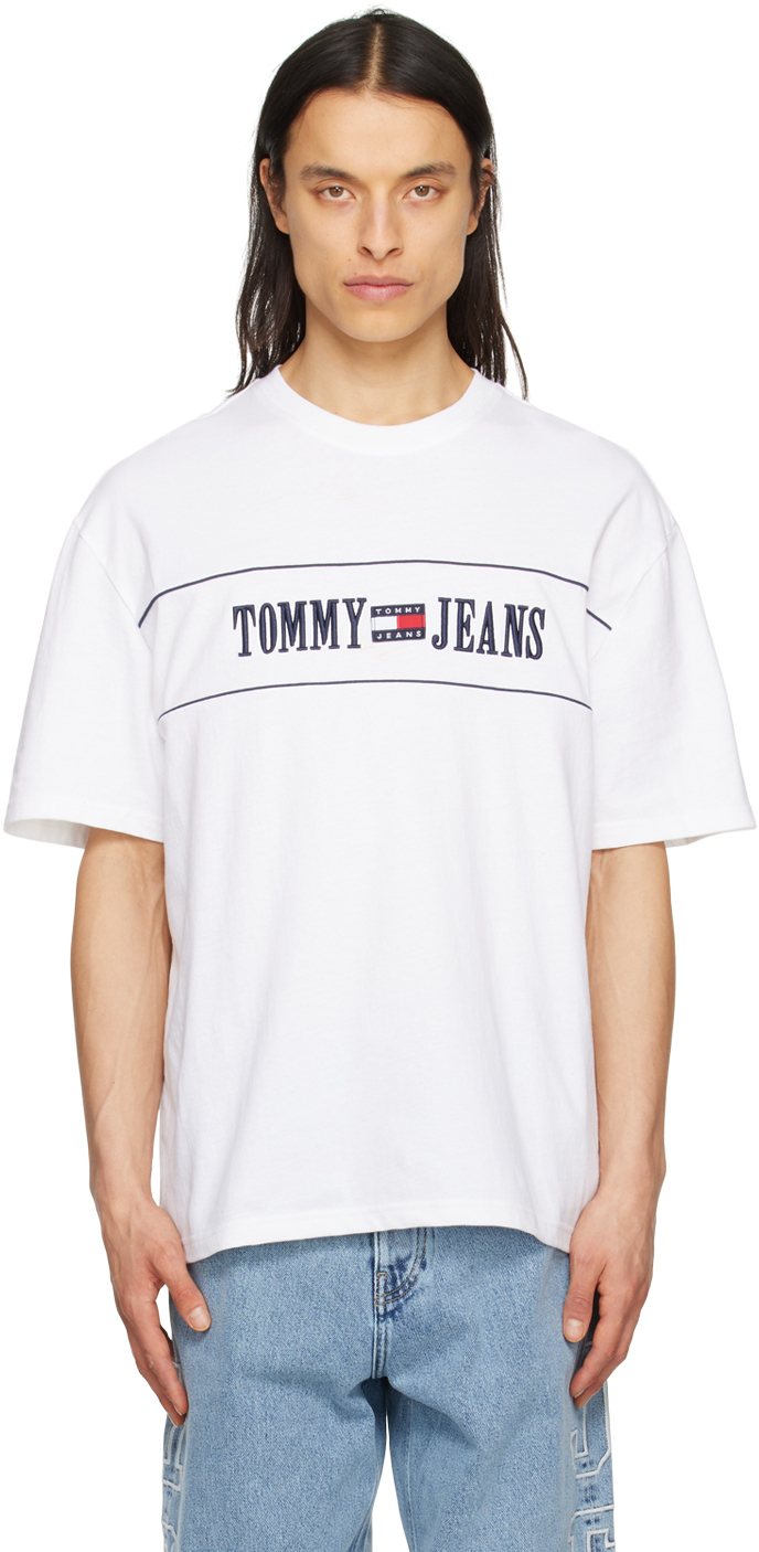 Tommy Jeans: White Skater T-Shirt | SSENSE