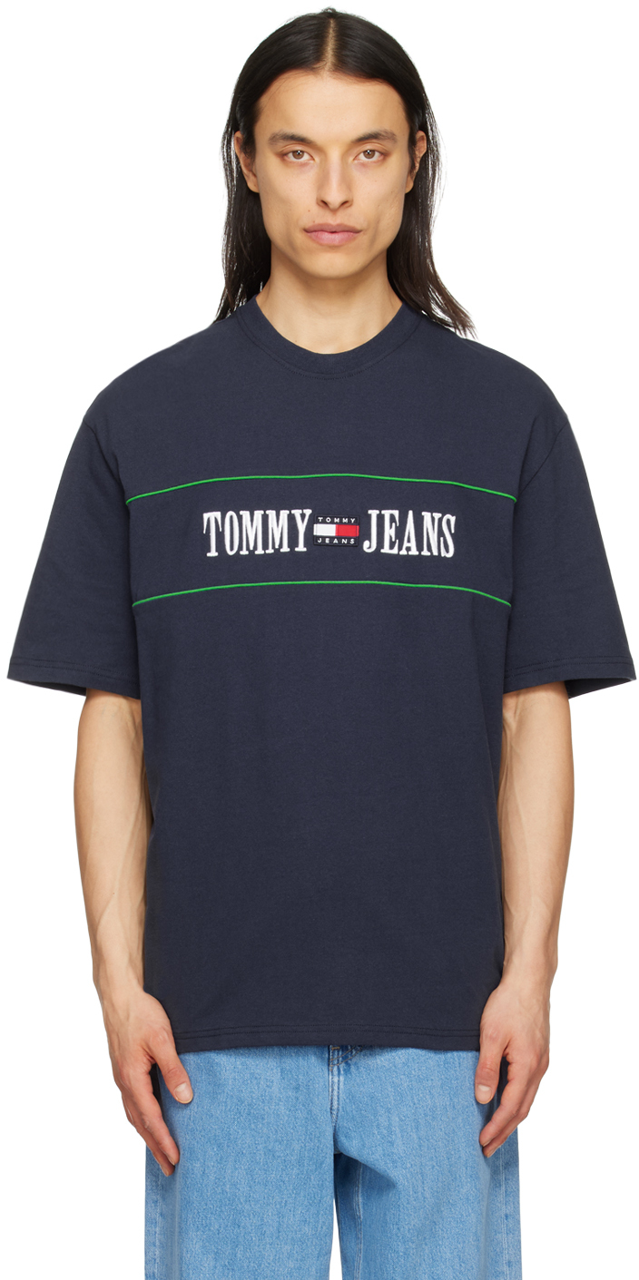 Despertar Alas Dar una vuelta Navy Retro Skater T-Shirt by Tommy Jeans on Sale