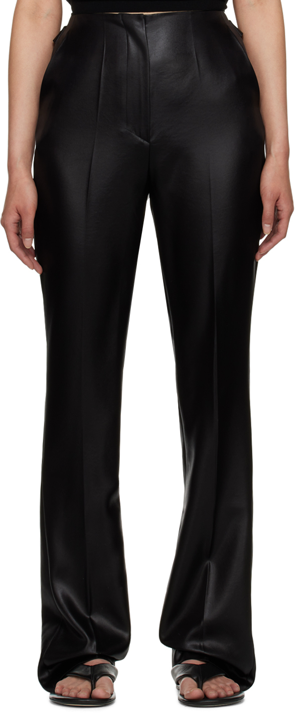 Nanushka Maurie Vegan Leather Trousers In Black