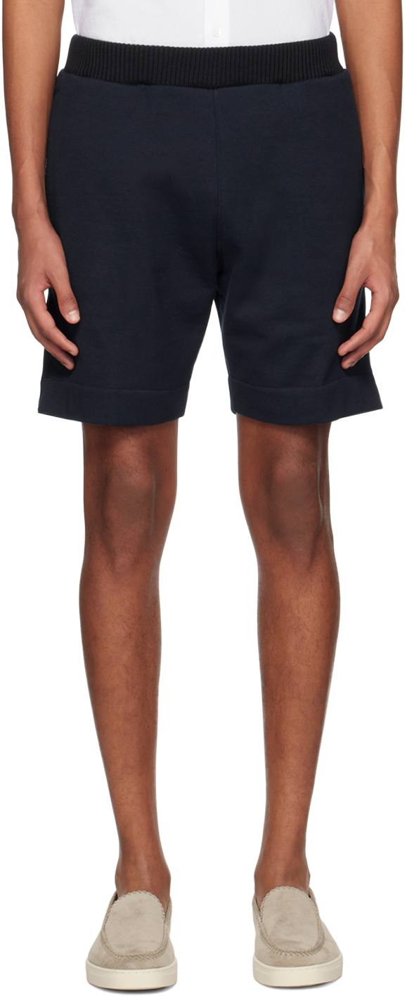 Massimo Alba Navy Bryan Shorts In Blu