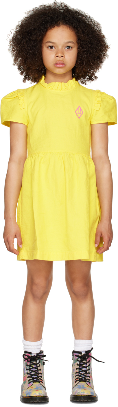 Shop The Animals Observatory Kids Yellow Tortoise Dress In Yellow_logo