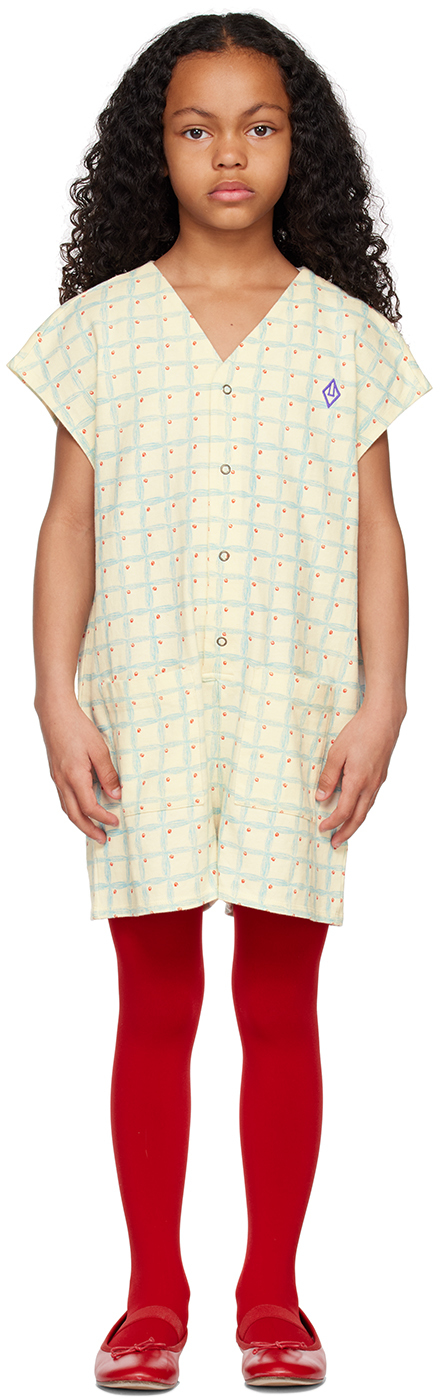 The Animals Observatory Kids Off-white Ape Jumpsuit In White_squares