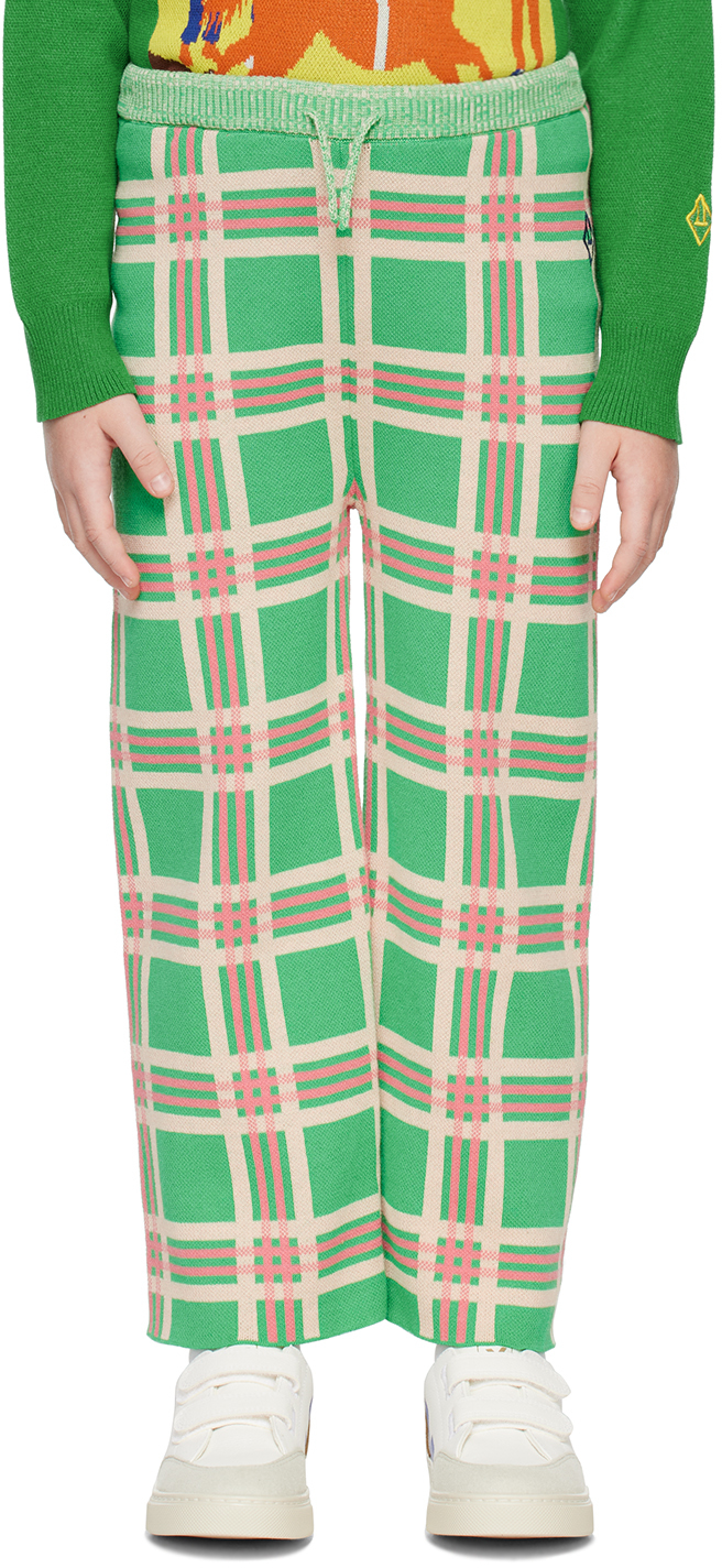 Shop The Animals Observatory Kids Green & Pink Robin Lounge Pants In Green_logo