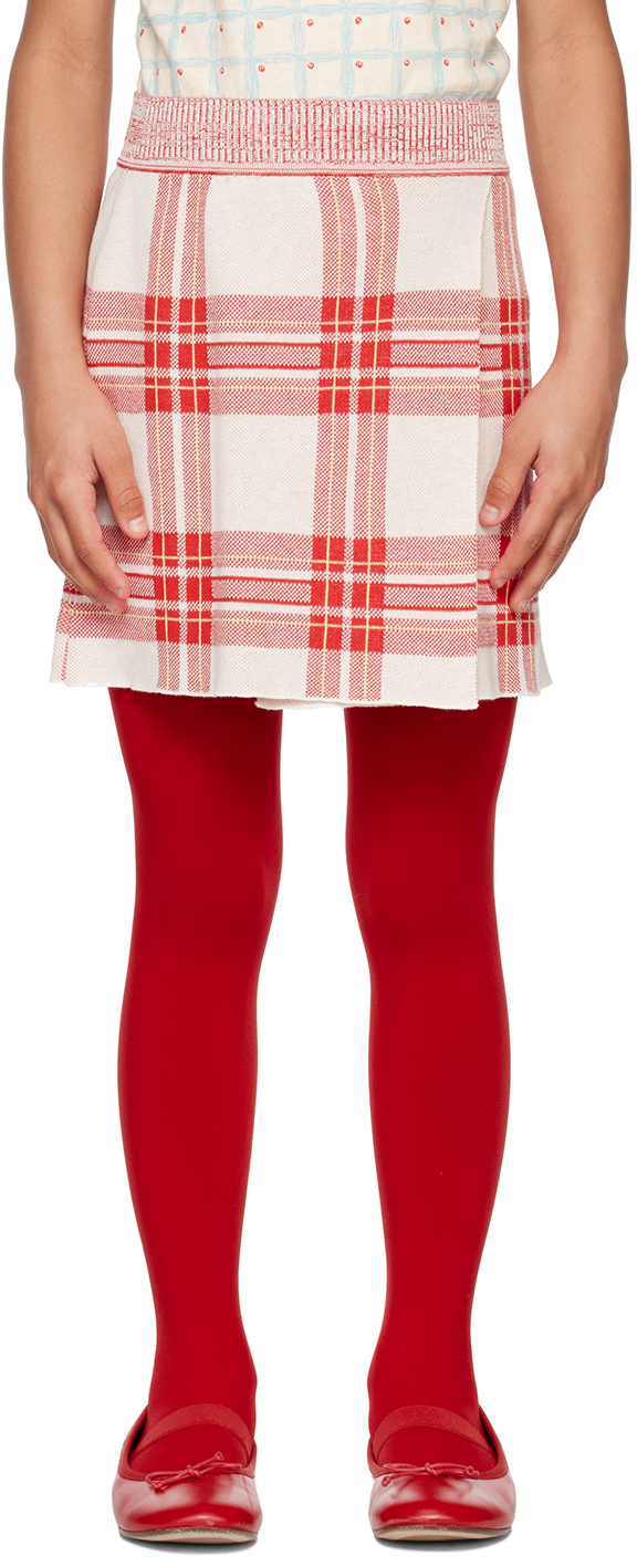 Shop The Animals Observatory Kids Red Lynx Skirt In Red_logo