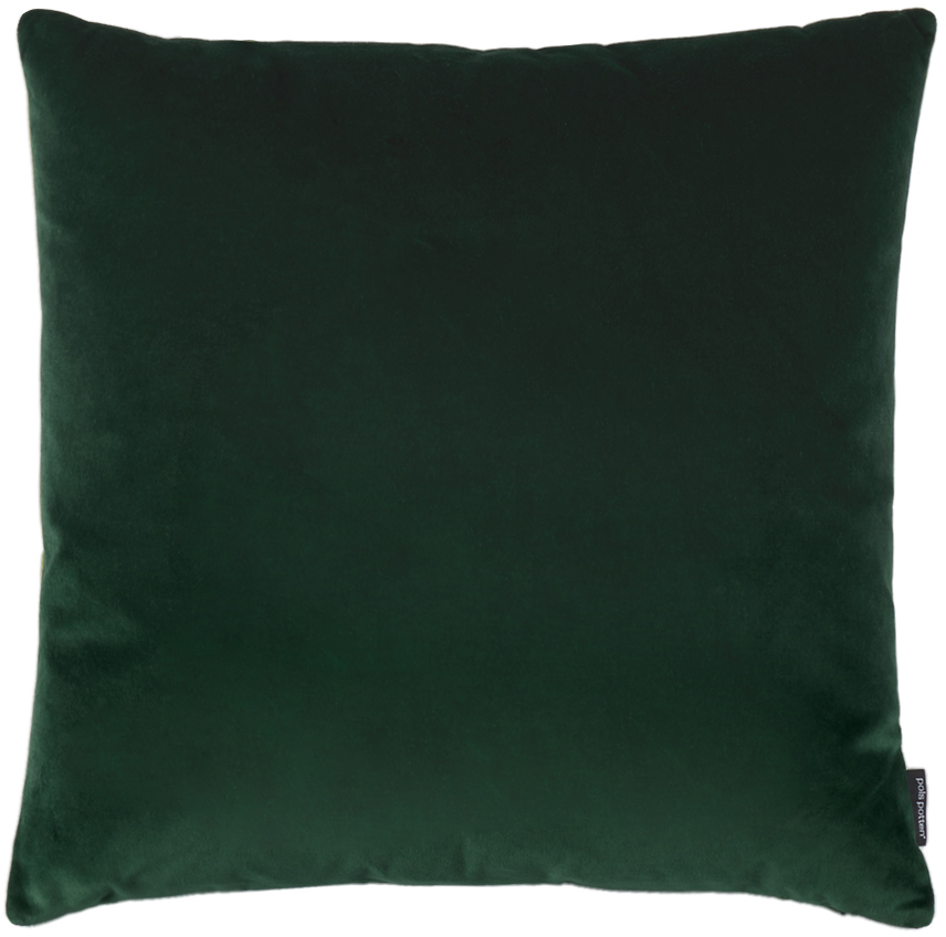 Polspotten Green Velvet Cushion In Dark Green