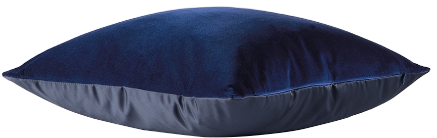 Polspotten Navy Velvet Cushion In Dark Blue