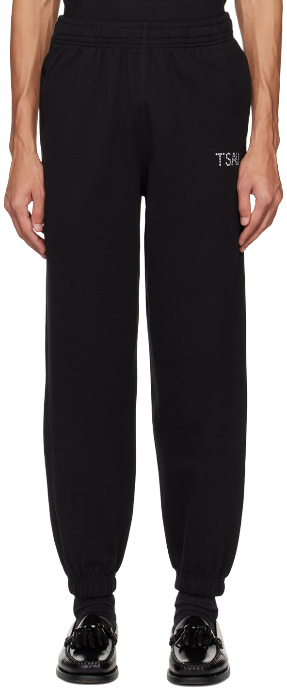 Tsau Cowrie Cotton Track Trousers In Black