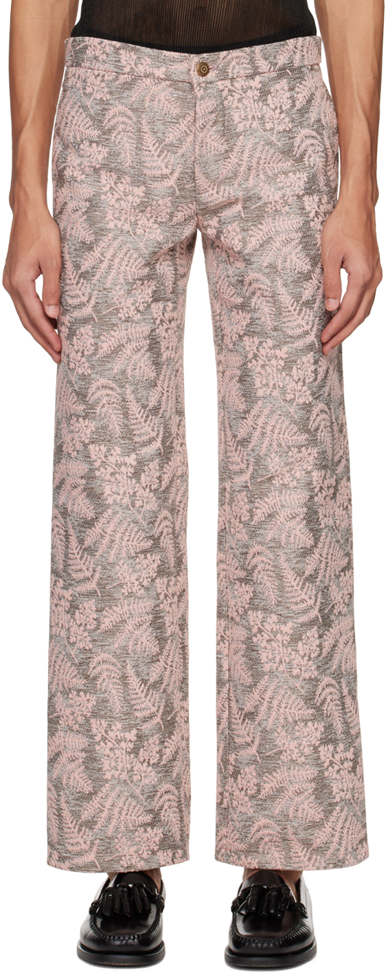 Pink Embroidered Trousers