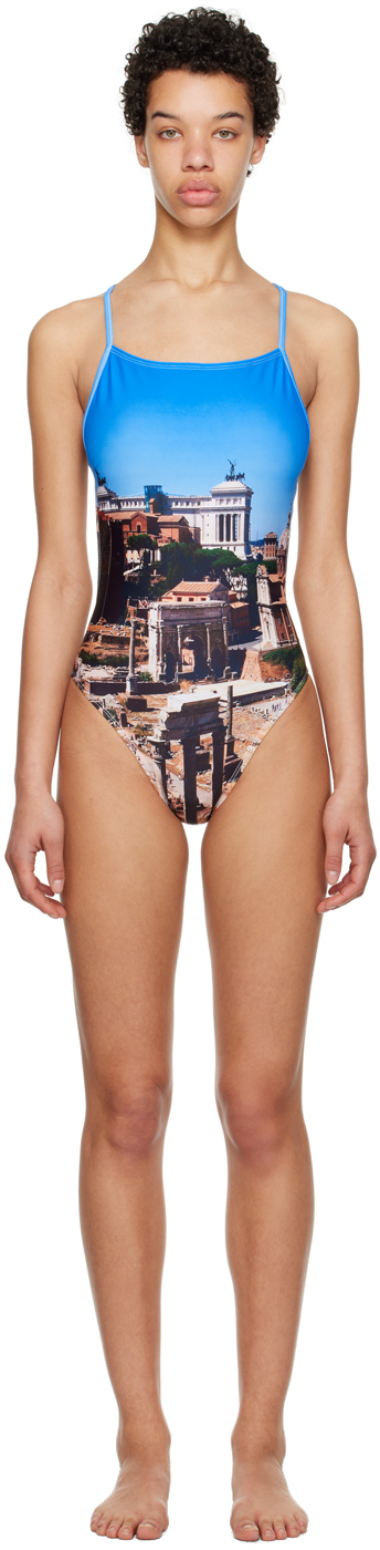 Bless Ssense Exclusive Multicolor One-piece Swimsuit In Holidayrome
