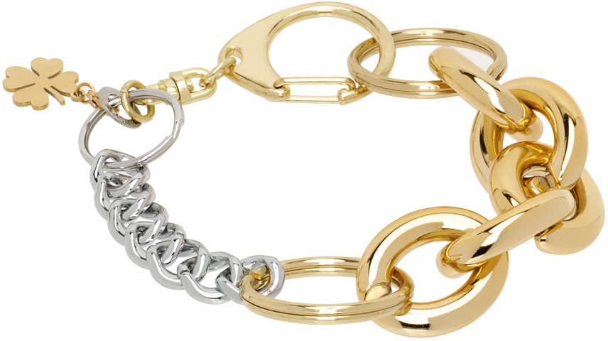 Bless Gold Materialmix Freestyle Bracelet In Silver Gold