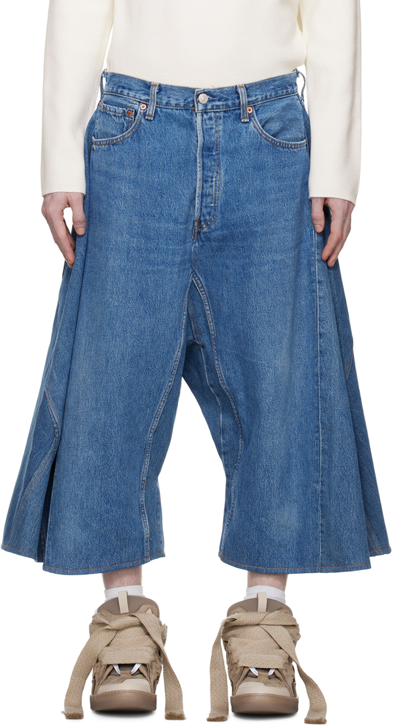 BLESS Ü denim shorts Bless Blue Zwickelrock Denim Shorts | ModeSens BLESS Ü denim shorts