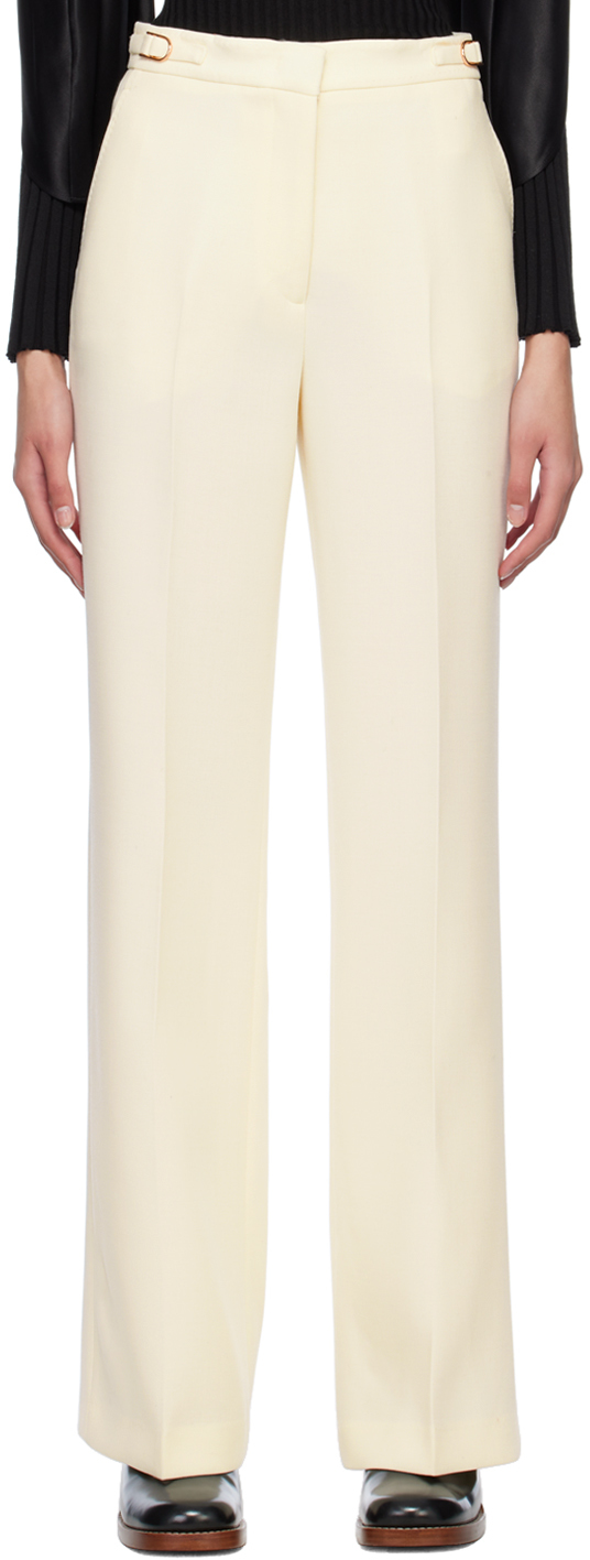 Gabriela Hearst Off-white Vesta Trousers In Ivory