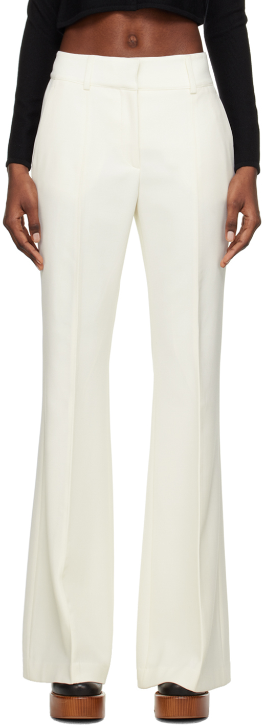 Gabriela Hearst Rhein Wool Wide-leg Trousers In White