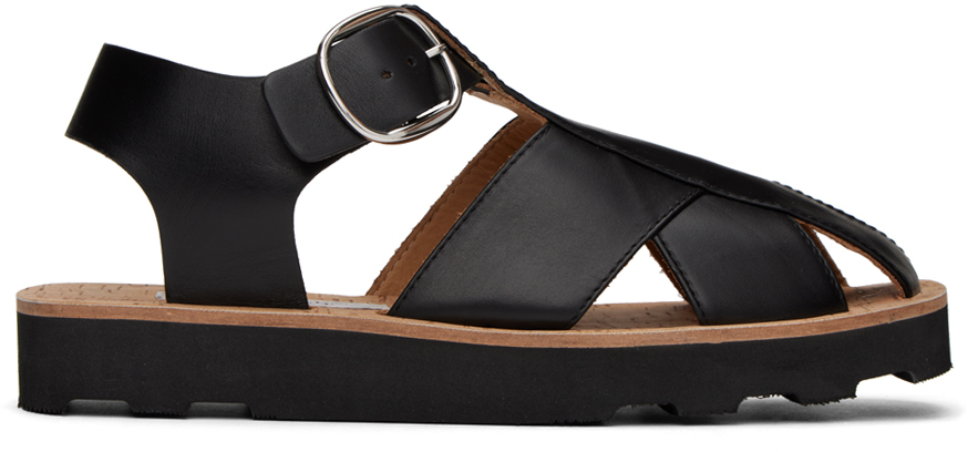 Gabriela Hearst 10mm Horatio Leather Sandals In Black