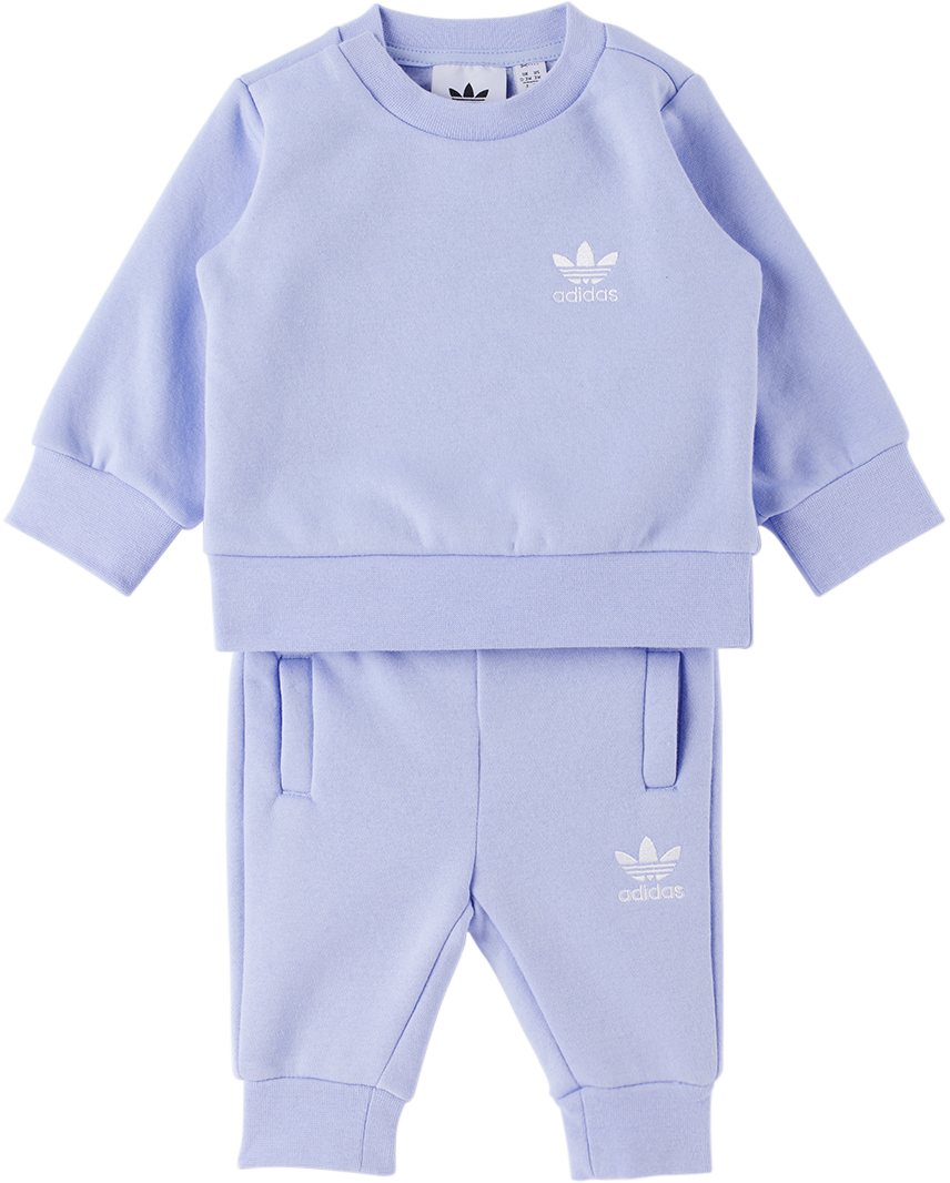 Adidas Originals Baby Blue Adicolor Sweatsuit In Blue Dawn