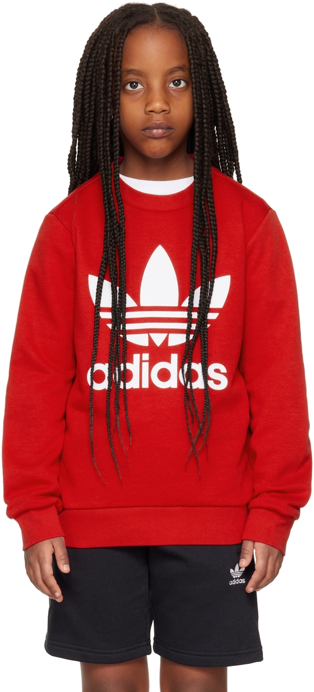 Red Trefoil Kids Sweatshirt by Kids Sale