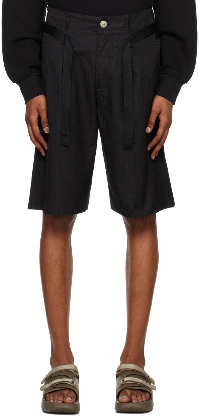 STONE ISLAND SHADOW PROJECT BLACK BELTED SHORTS