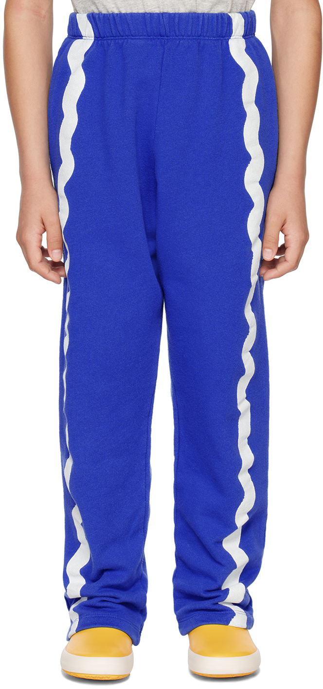Beau Loves Kids Blue Wave Lounge Trousers In Beaucoup Blue