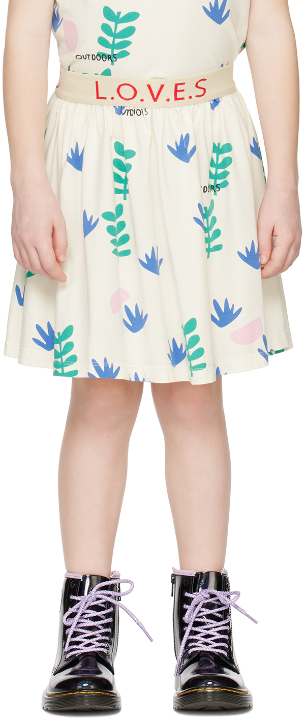 Beau Loves Kids White Circle Skirt In Natural Home Grown