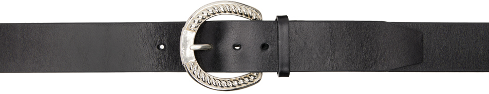 Ssense Uomo Accessori Cinture e bretelle Cinture Black & Gray Jacquard Logo Belt 