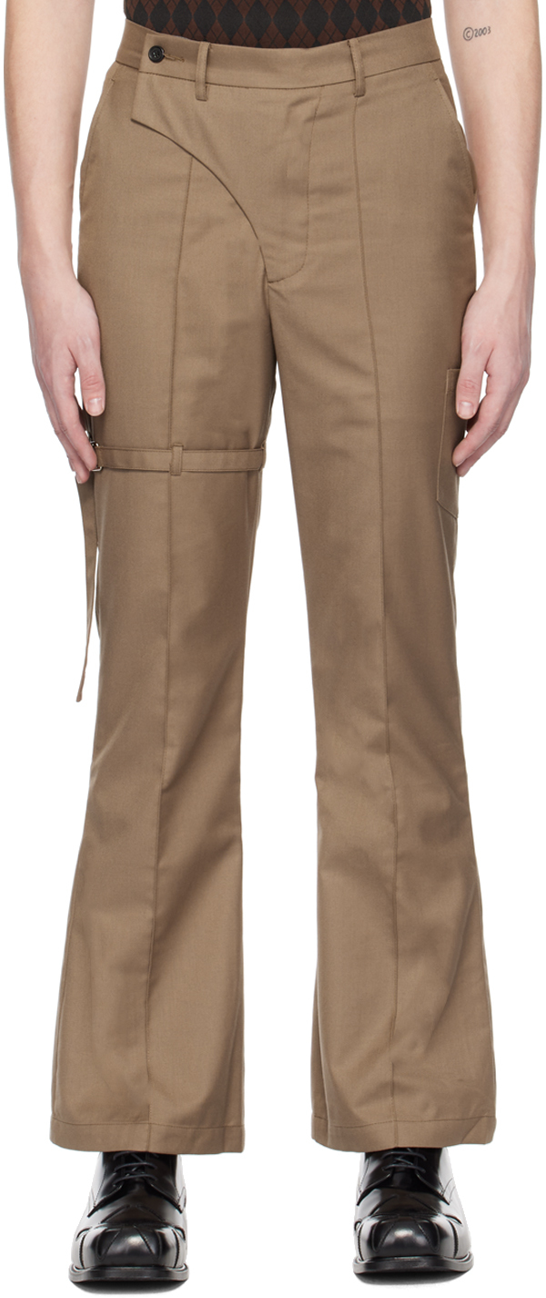 The World Is Your Oyster Brown Flare Trousers