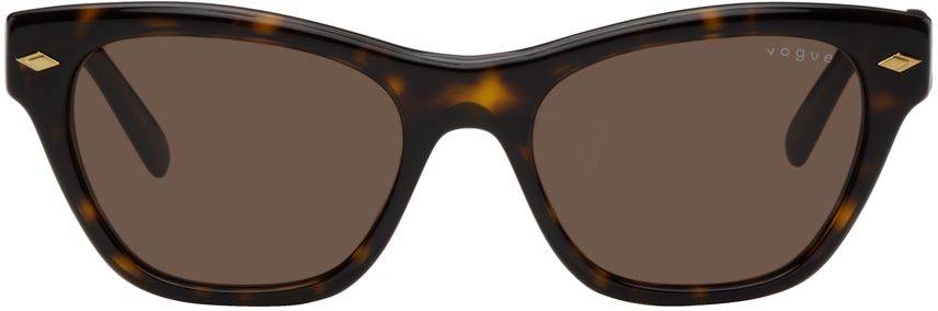 Vogue Eyewear: Tortoiseshell Hailey Bieber Edition Sunglasses | SSENSE ...