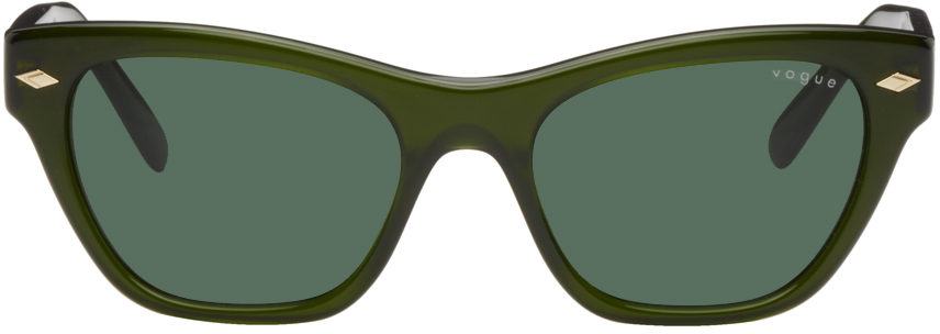 Vogue Eyewear X Hailey Bieber Cat Eye Sunglasses In Green