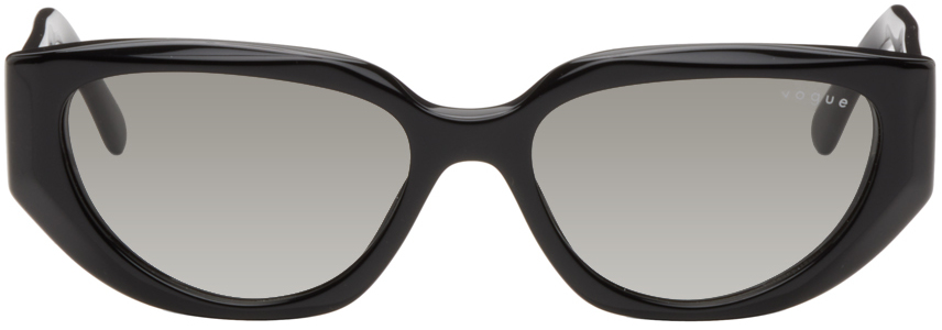 Vogue Eyewear Black Hailey Bieber Edition Cat-eye Sunglasses In W44/11 Black