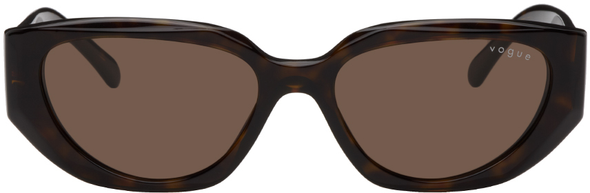 Vogue Eyewear: Tortoiseshell Hailey Bieber Edition Sunglasses | SSENSE