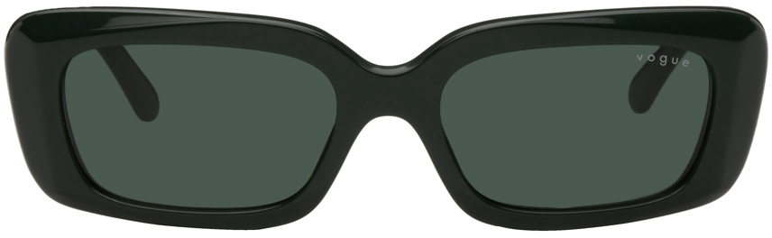 Vogue Eyewear Green Hailey Bieber Edition Sunglasses In 300071 Dark Green