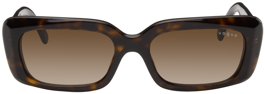 Vogue Eyewear Tortoiseshell Hailey Bieber Edition Sunglasses In W65613 Dark Havana
