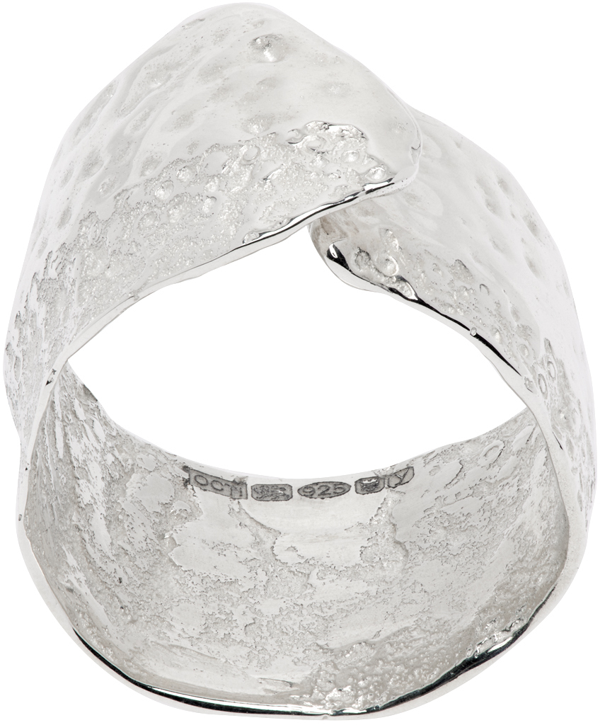 Octi Silver Lemon Skin Ring In Multicolor | ModeSens