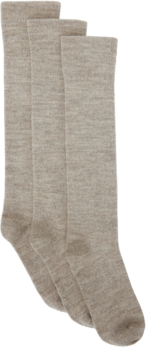 Lauren Manoogian Three-Pack Gray Tall Socks