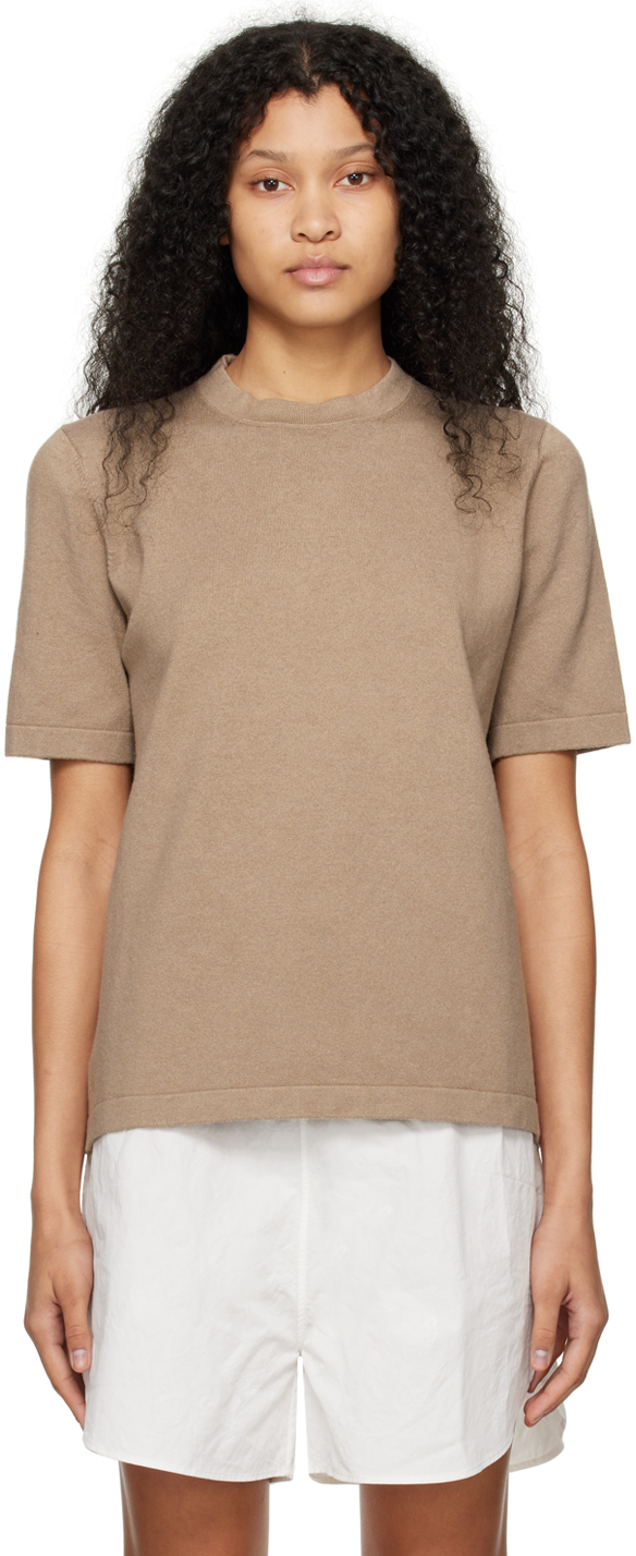 Lauren Manoogian Taupe Crewneck T-shirt In Tp Taupe