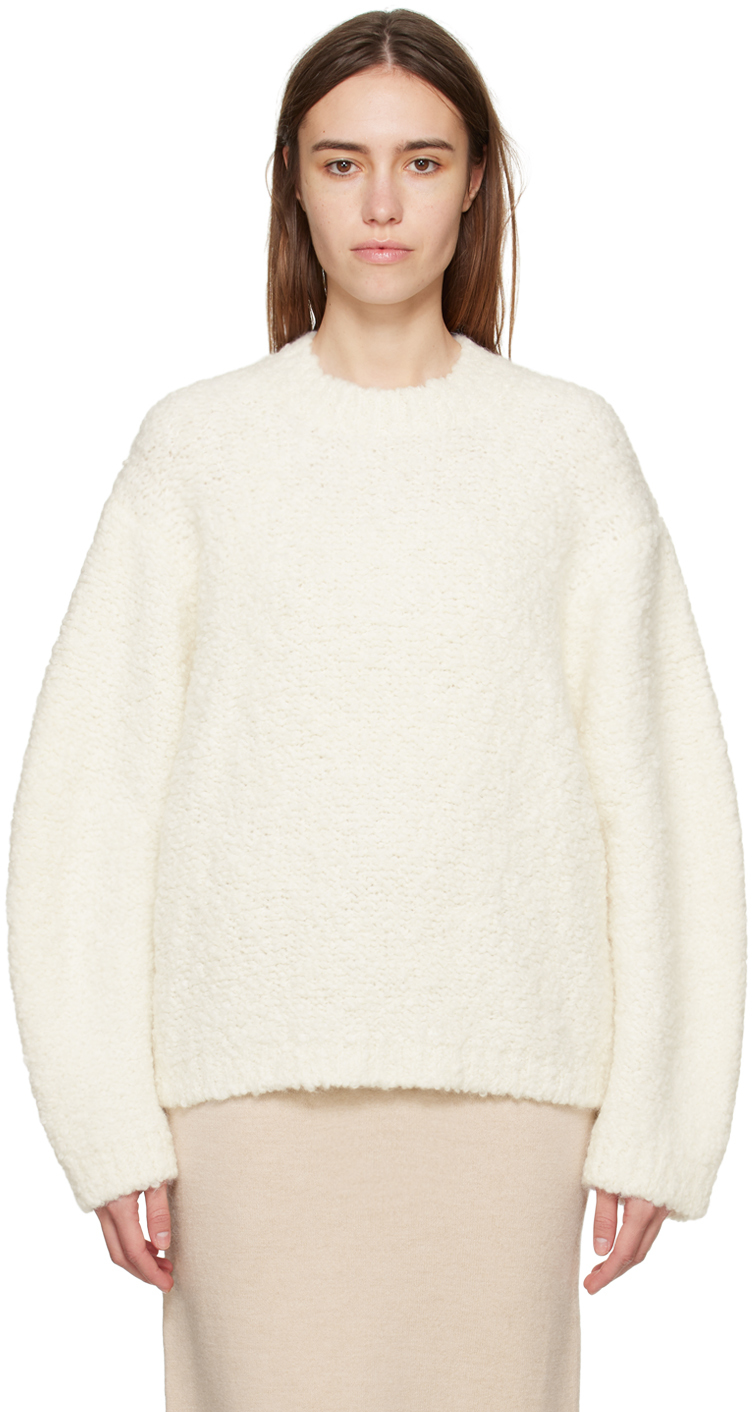Lauren Manoogian White Astrakhan Sweater