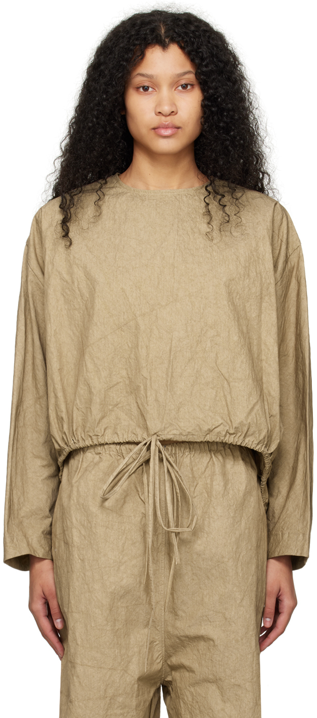 Lauren Manoogian Taupe Wind Blouse In Tp Taupe