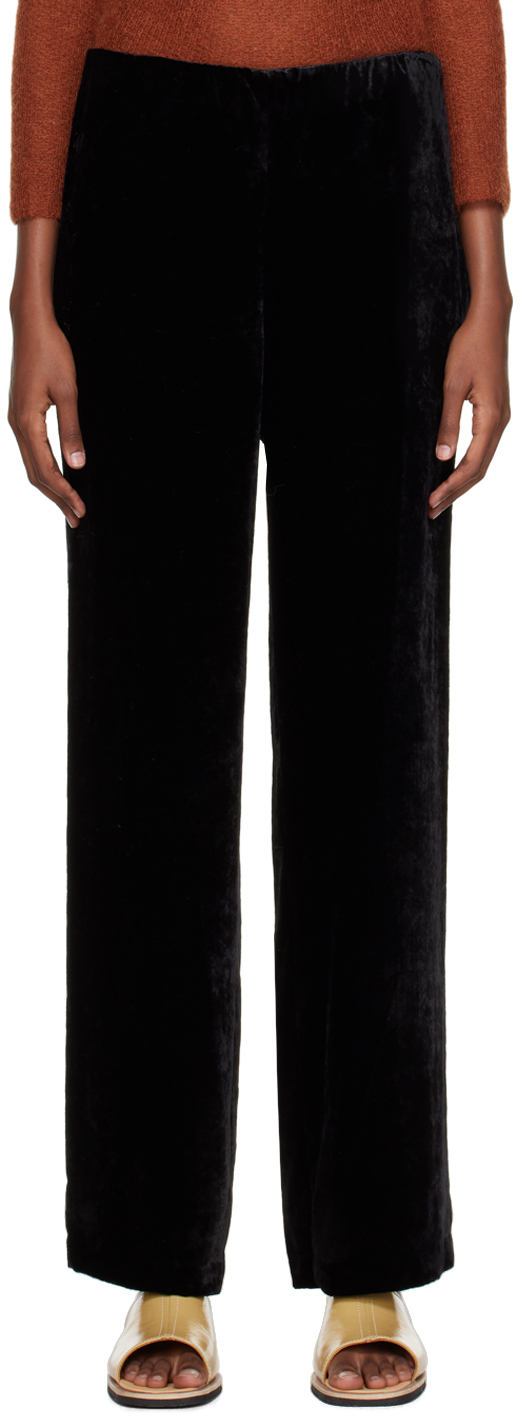 Vince. Camuto Noir Jambe Droite Pleat-Front Pantalon S