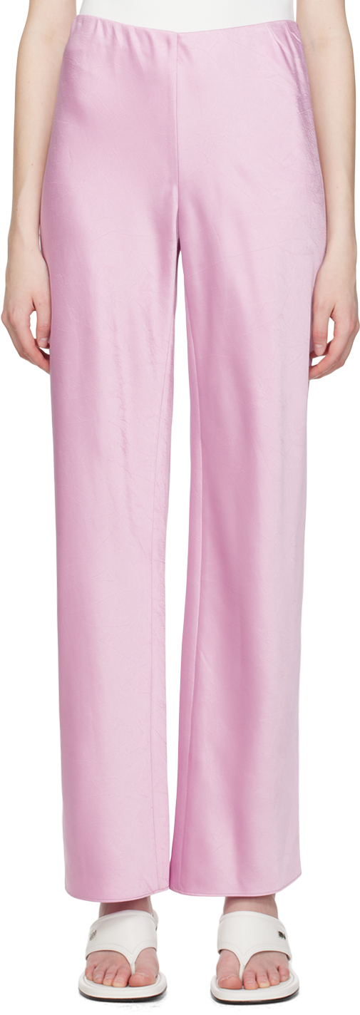 Shop Vince Pink Bias Trousers In Petal Nectar-673pln