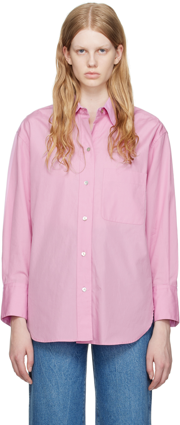 Vince Pink Oversized Shirt In Rosea-674ros