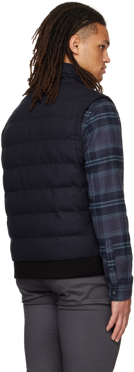 Vince Channel Quilt Vest In Coastal-403cbl
