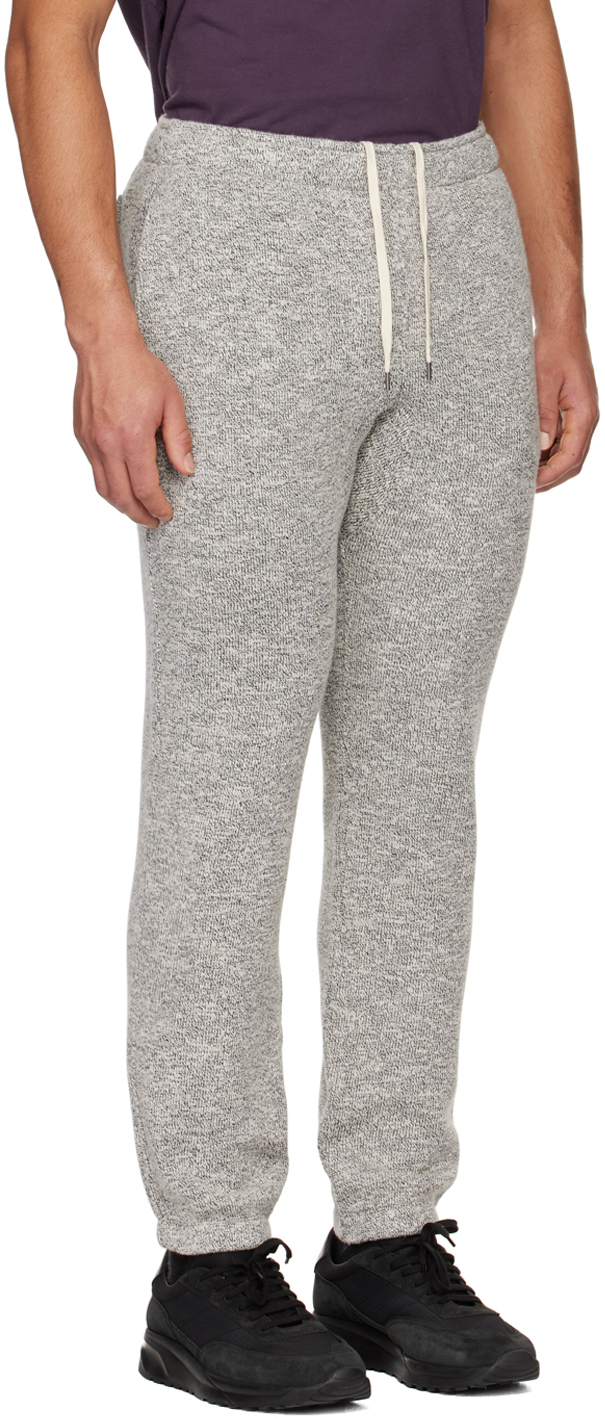 Vince Off-white Marble Lounge Pants In Black/off White-979b