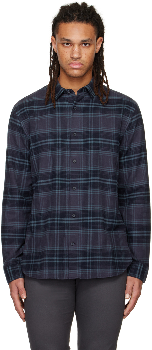 Shop Vince Navy Westlight Shirt In Nightfall-407nfl