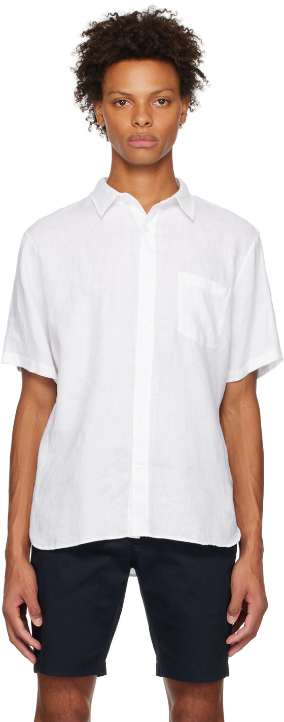 Shop Vince White Pocket Shirt In Optic White-137owt