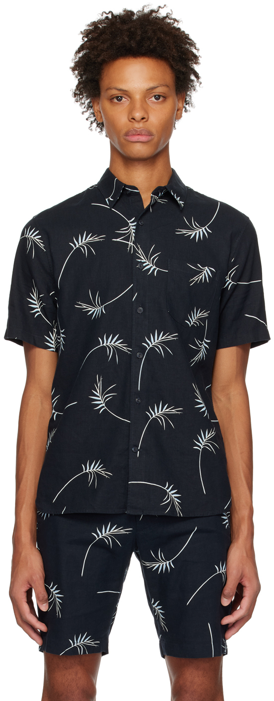 Shop Vince Navy Willow Shirt In Coastal-403cbl