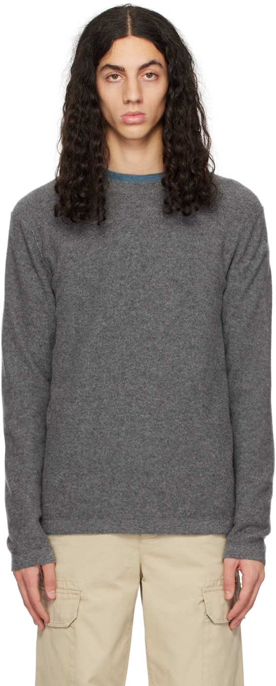 Vince: Gray Crewneck Sweater | SSENSE