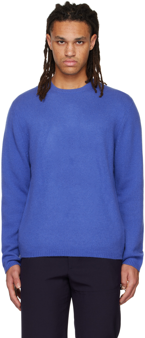 Vince: Blue Crewneck Sweater | SSENSE UK