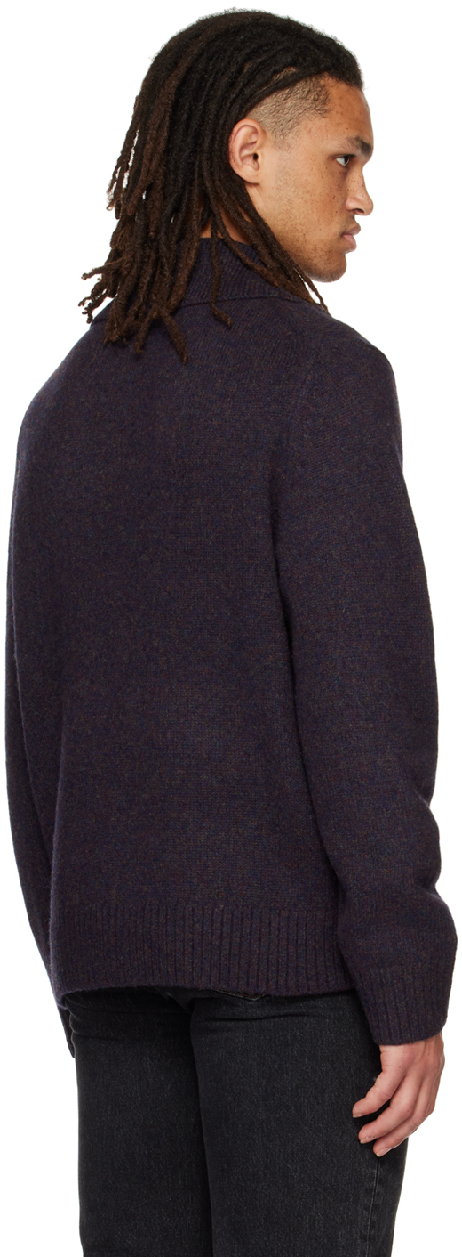 Vince Purple Mélange Sweater In Dk Hyperion-540dkh