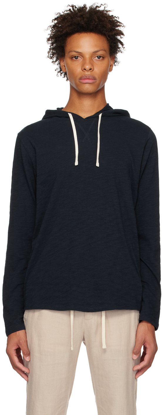 Navy Popover Hoodie by Vince on Sale